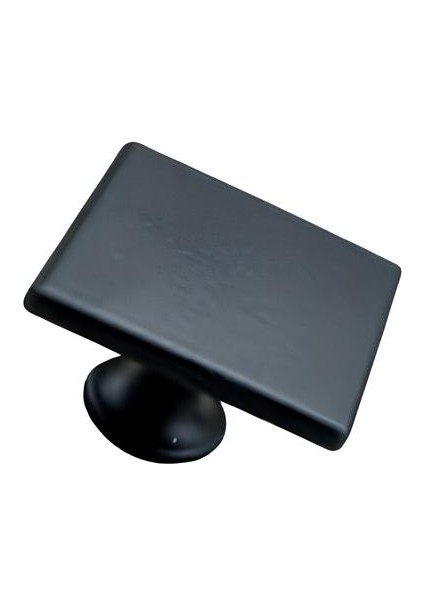 Siyah Tek Düğme Mobilya Dolap Çekmece Kulpları 12 Adet