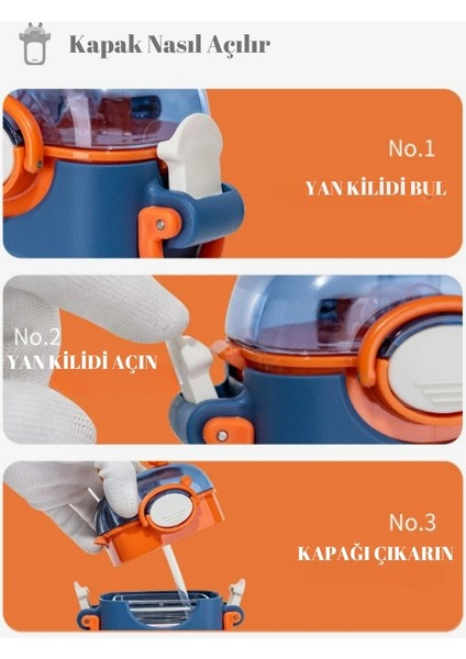 Diller 400 ml Pipet Temizleme Fırçalı Tritan Su Matarası