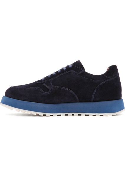 Erkek Lacivert Süet Deri Casual Sneaker fiyatları