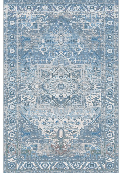 Bluen Vintage Kadife Yıkanabilir Kaymaz Pamuk Tabanlı Salon Halısı modelleri