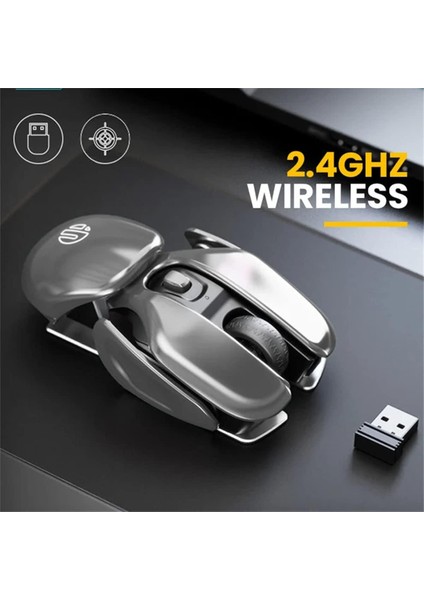 Duhalıne Kablosuz Şarjlı Mouse Modern Tasarım Ergonomik Metal Mouse, 2,4 Ghz Sessiz Tıklama fiyatları