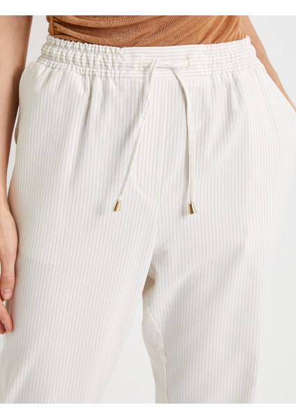 Havuç Pantolon Beli Bağcıklı Yüksek Bel Cep Detaylı indirimleri