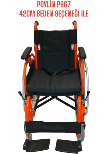 P967 Alüminyum Tekerlekli Sandalye 42 cm indirimleri
