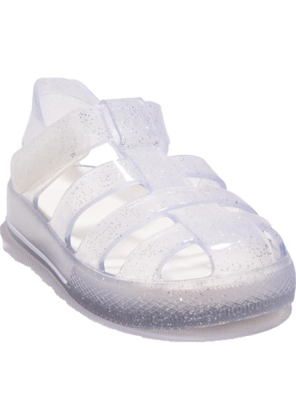 S10265C Star Glitter Beyaz Ortopedik Günlük Kız Çocuk Sandalet