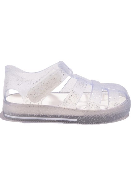 S10265C Star Glitter Beyaz Ortopedik Günlük Kız Çocuk Sandalet