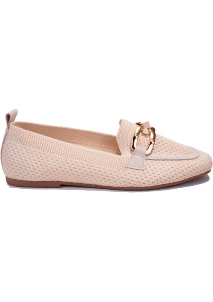 DZA07-1181117C Bej Triko Günlük Babet Kadın Ayakkabı fiyatları