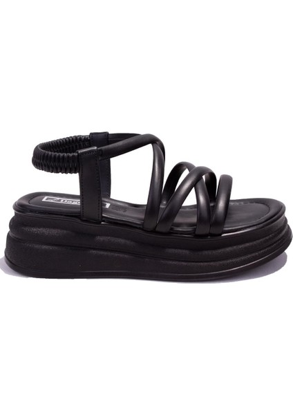 DZA07-1241312C Siyah Günlük Ortopedik Kadın Sandalet fiyatları