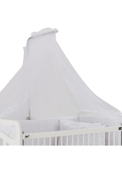 Tekno Trust Cibinlik Bebek Beşiği Cibinlik Tülü Beyaz (Aparat Dahil Değildir) Polyester Beyaz