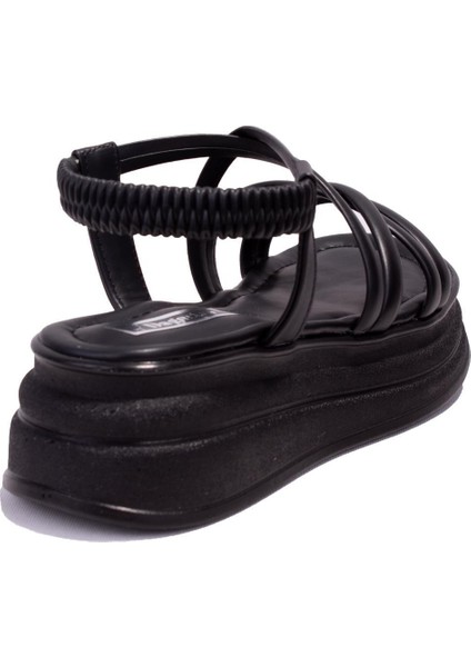 DZA07-1241312C Siyah Günlük Ortopedik Kadın Sandalet fırsatları