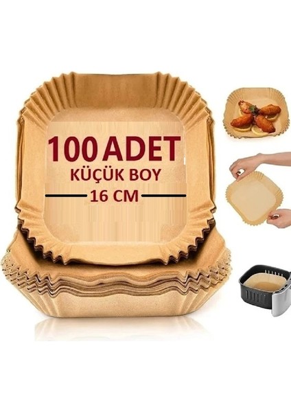 Airfryer Pişirme Kağıdı Küçük Boy, 100 Adet Hava Fritöz Parşömen Kağıdı, Fırın Kağıdı Tek Kullanımlık Hava Fritöz Kağıt, Fırın Sıcak Hava Fritöz Pişirme Kızartma Tavası Için Uygun 16 cm