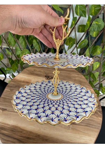 Mücevher Model Altın 2 Katlı Şekerlik.