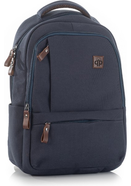 Qp Madre Gabardin Kumaş Laptop Bölmeli Lacivert Sırt Çantası modelleri