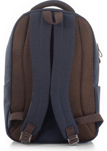 Qp Madre Gabardin Kumaş Laptop Bölmeli Lacivert Sırt Çantası fırsatları