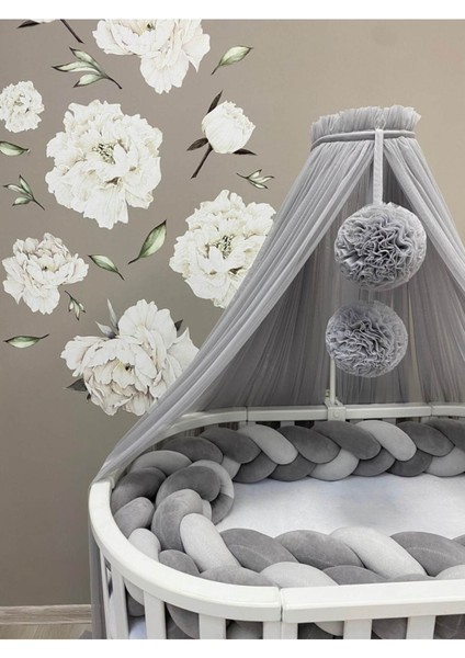 Tekno Trust Gri Gri Aparatlı Beşik Cibinliği Polyester Cibinlik + Aparat