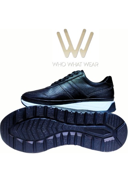 Www %100 Deri Sneakers Erkek Ayakkabı Üstü Delikli Hava Alabilir El Yapımı WM0746