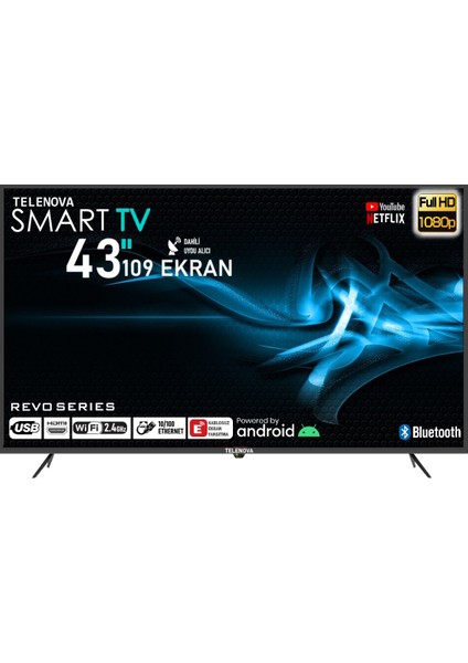 Revo43 43" 109 Ekran Uydu Alıcılı Full HD Android Smart LED TV