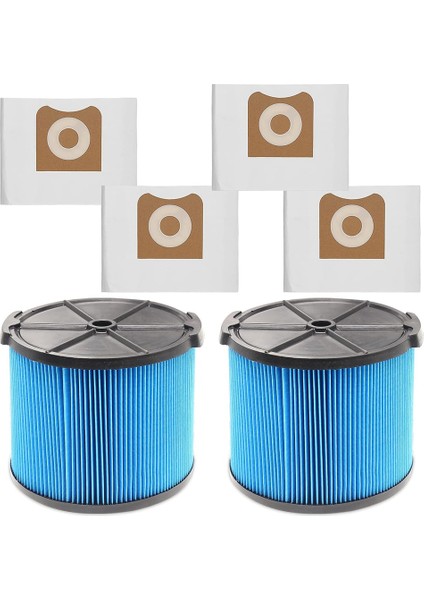 Daha Temiz Erişimler,taşınabilir 3-4,5 Galonluk Elektrikli Süpürgeler Için 2 Paket VF3500 Yedek Filtre + 4 Paket VF3501 Filtre Torbaları (Yurt Dışından)