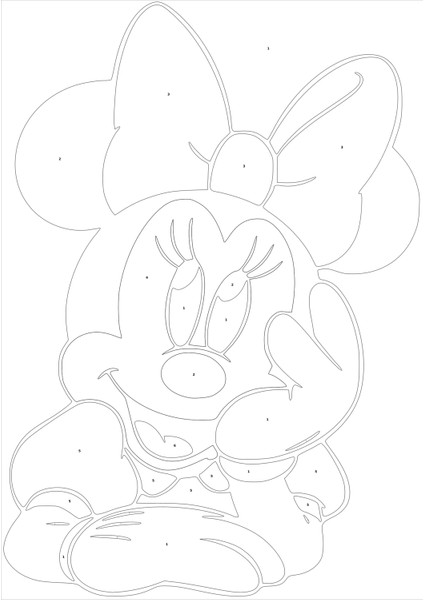 Sayılarla Boyama Seti Minnie Mosue 30X40CM fırsatları