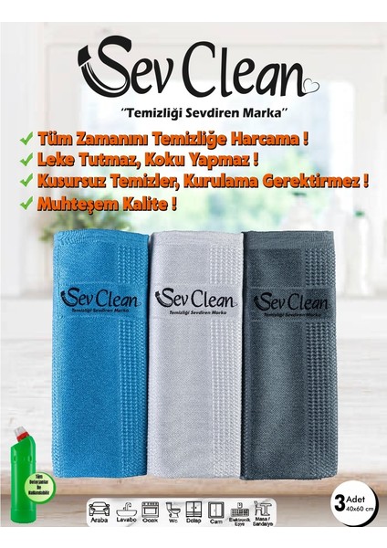 Mikrofiber Temizlik Bezi Cam, Ayna, Dolap, Ocak, Duşa Kabin, Ahşap Yüzeyler