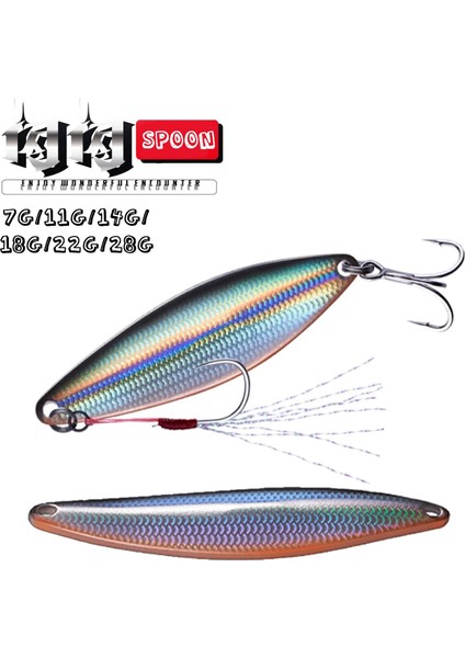 Tlg Shop Renk 7 Tarzı 11G 58MM Ewe Yeni Flash Metal Jig Kaşık Cazibesi 7gggggg Shore Döküm Jig Olta Takımı Balık Yavaş Jig Yem Pesca (Yurt Dışından)