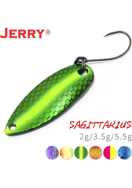 Altın Tarzı Yay 5.5g Jerry Dere ve Alan Alabalık Kaşıkları Küçük Hafif Ers Yüksek Li Balıkçılık Cezbeder Tek Kancalar Sert Lures (Yurt Dışından)