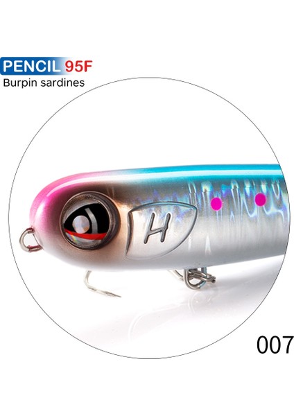 No.7 Tarzı 95MM 18G Hunthouse Yüzen Kalem Cazibesi Balıkçılık Wobbler Wtd G Tuzlu Su Çubuk Bait Topwater Yüzeyi Pesca Çubuk Bas Plastik Yürüteç (Yurt Dışından)