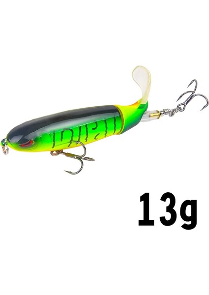 No.1 Tarzı Whopper Plopper 10CM 13G Yüzen Popper Balıkçılık Cazibesi Yapay Sert Yem Wobbler Dönen Kuyruk Olta Takımı 3D Gözler (Yurt Dışından)
