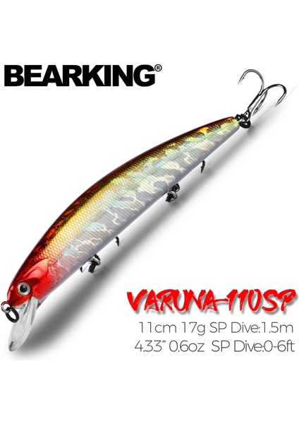 G Tarzı Bearking 11CM 17G Dalış Süper Ağırlık Sistemi Uzun Döküm Sp Minnow Yeni Model Balıkçılık Sert Yem Si Sallananları Cezbeder (Yurt Dışından) fırsatları