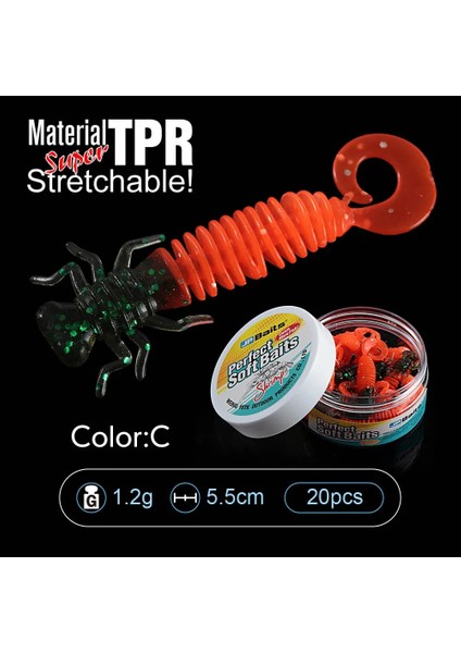Renkc Stili Peynir Kokusu Larva Yumuşak Lurelot Tpr Balıkçılık Yapay Cazibesi Bas Levrek Alabalık Yumuşak Swimbait Plastik Balıkçılık Cazibesi Solucan Yemi (Yurt Dışından)