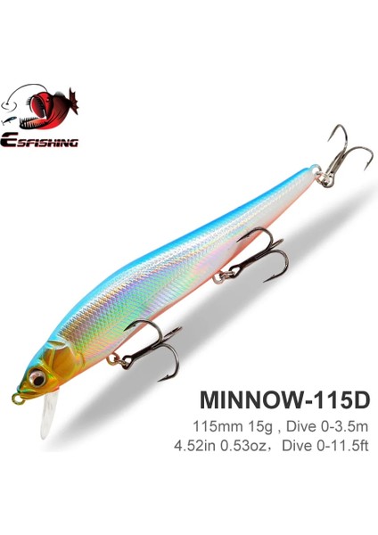 H016 Stili Esfıshıng Li Wobbler Cazibesi 11.5cm 15G Sp Profesyonel Minnow Jerkbaits Yapay Yem Predator Sert Cazibesi Mücadele Eder (Yurt Dışından)