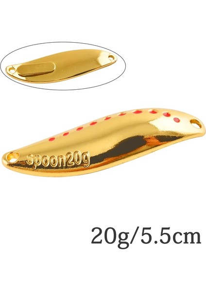 20G Altın-Kancasız Stil 1 Adet Metal Er Kaşık Balıkçılık Lures 2. Tüy Tiz Kanca ile Altın Gümüş Yapay Yem Alabalık Pike Bas Mücadele (Yurt Dışından)