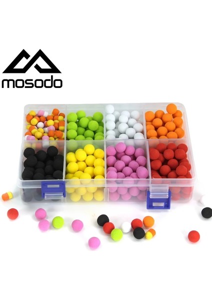 Eva Turuncu Tarzı 14 mm Mosodo Sazan Balık Tutma Pop Ups Boncuk Yüzer Boncuk Kaynatma Eva Pva Pop-Up Pop Up Cazibesi Yem Lures Renkli Bir Kutuda (Yurt Dışından)