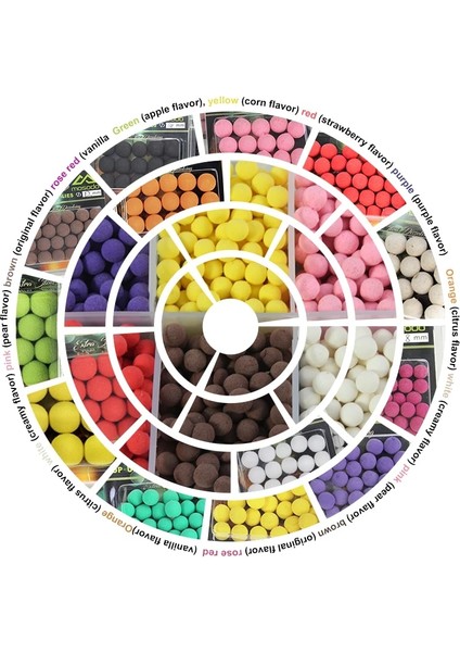 Eva Turuncu Tarzı 14 mm Mosodo Sazan Balık Tutma Pop Ups Boncuk Yüzer Boncuk Kaynatma Eva Pva Pop-Up Pop Up Cazibesi Yem Lures Renkli Bir Kutuda (Yurt Dışından)