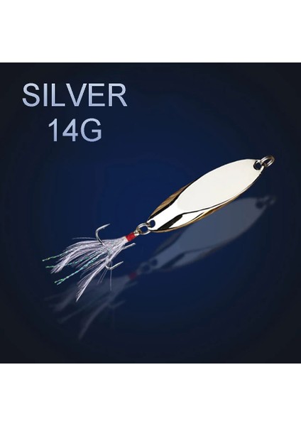 Gümüş 14G Tarzı Yürüyüş Balık Metal Er Kaşık Lures Alabalık Balıkçılık Cazibesi Sert Yem Pul Madeni Pul Yapay Yemler Erbait Balık Araçları (Yurt Dışından)