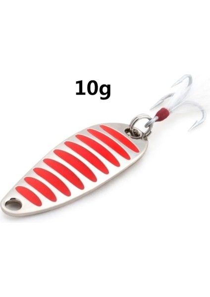 Beyaz Stil Oon Balıkçılık Cazibesi Goldsliver 10G 15G 20G Metal Wobbler Tüy Sazan Olta Takımı ile Sert Balıkçılık Baiterbait (Yurt Dışından)