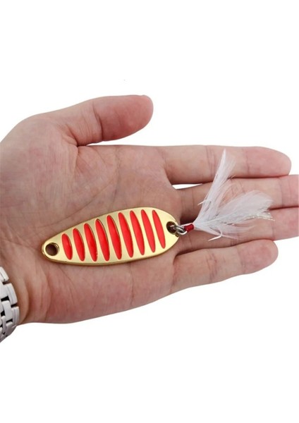 Beyaz Stil Oon Balıkçılık Cazibesi Goldsliver 10G 15G 20G Metal Wobbler Tüy Sazan Olta Takımı ile Sert Balıkçılık Baiterbait (Yurt Dışından) fiyatları