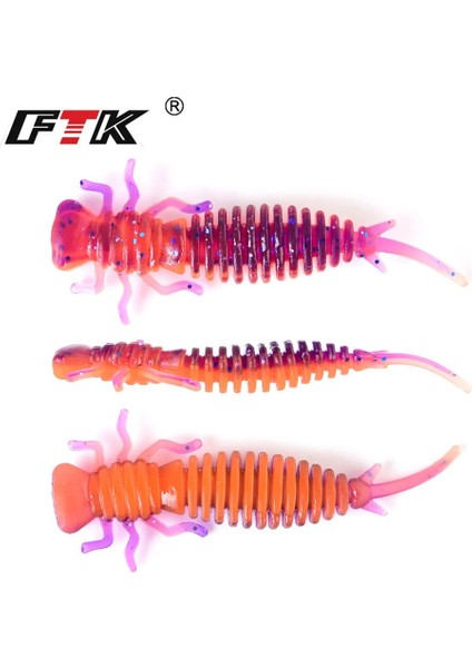 NO.281 Stili 76MM-8 Adet Ftk Yumuşak Cazibesi Larva Balıkçılık Yumuşak Cazibesi Balıkçılık Cazibeleri Yumuşak Silikon Yemler Karides Bas Olta Takımı (Yurt Dışından) modelleri