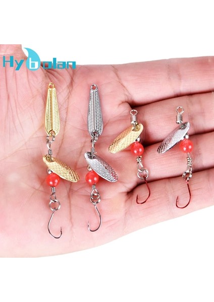 Sarı Stil Metal Er Kaşık Balıkçılık Lures Parladı Wobbler 2.4g 1.3g Döner Pullu Alabalık Yapay Yem Kancalı Bas Pesca (Yurt Dışından)