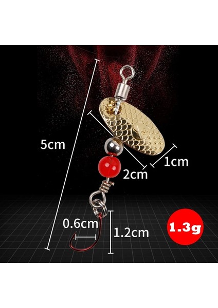 Sarı Stil Metal Er Kaşık Balıkçılık Lures Parladı Wobbler 2.4g 1.3g Döner Pullu Alabalık Yapay Yem Kancalı Bas Pesca (Yurt Dışından)