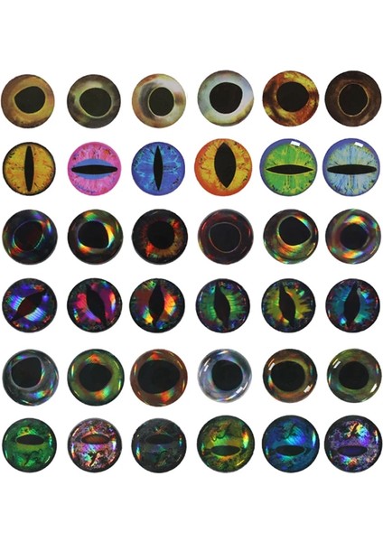 L2001 183 Adet Stil Adet 3mm ~ 10MM Holografik Epoksi 3D Gerçekçi Balık Gözü Jigplastic Cazibesi Fly Bağlama Için Dıy Malzeme Flamalar Baitfish Yapımı (Yurt Dışından)