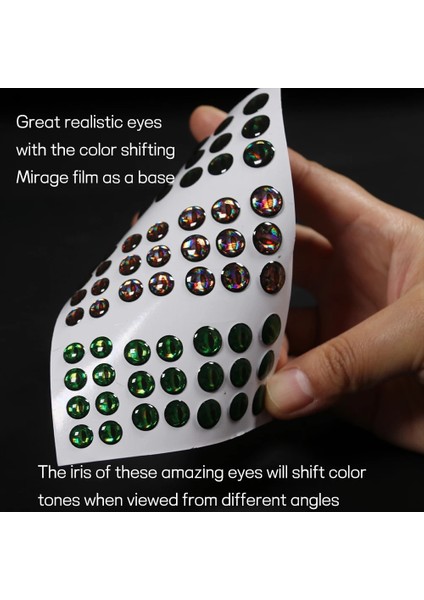 L2001 183 Adet Stil Adet 3mm ~ 10MM Holografik Epoksi 3D Gerçekçi Balık Gözü Jigplastic Cazibesi Fly Bağlama Için Dıy Malzeme Flamalar Baitfish Yapımı (Yurt Dışından)