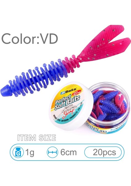 Renkvd Stili Balık Kokusu Yumuşak Yemler Jig Alabalık Solucan Yumuşak Yemler 6cm.2g Yapay Deniz Solucanları Solucan Balıkçılık Yumuşak Yemler Wobblers (Yurt Dışından)