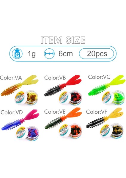 Renkvd Stili Balık Kokusu Yumuşak Yemler Jig Alabalık Solucan Yumuşak Yemler 6cm.2g Yapay Deniz Solucanları Solucan Balıkçılık Yumuşak Yemler Wobblers (Yurt Dışından) indirimleri