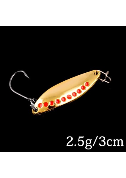 2.5g Altın-1 Kanca Stili 1 Adet Metal Er Kaşık Balıkçılık Lures 2. Tüy Tiz Kanca ile Altın Gümüş Yapay Yem Alabalık Pike Bas Mücadele (Yurt Dışından)