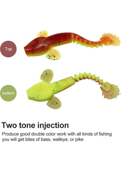 PA16 Stili 55MM 10 Adet Kesfıshıng Yeni Cazibesi Balıkçılık Cazibesi Solucan Semender Bas Zander Yayın Balığı Goby Için G (Yurt Dışından) indirimleri