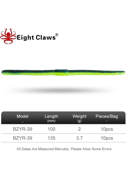 R-07 Stili 100MM 2g Sekiz Clawlot Gg Yapay Yumuşak Yem Silikon Solucan Balıkçılık Cazibesi Jig Wobbler Swimbait Yumuşak Cazibesi (Yurt Dışından) modelleri
