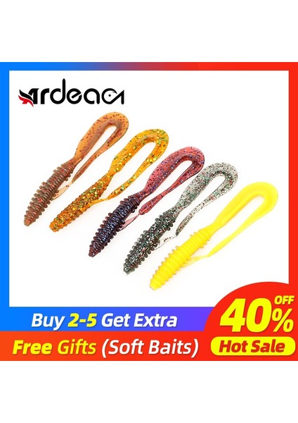 LDC008 Stili 75MM 1.7g 8 Adet Ardea Yumuşak Lures G Licone Yem Yapay Solucan Kıvırcık Jig Kuyruk Bas Wobblers Swimbait Olta Takımı (Yurt Dışından)
