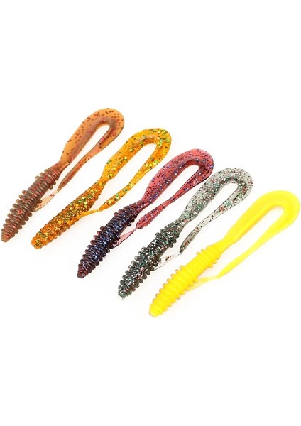 LDC008 Stili 75MM 1.7g 8 Adet Ardea Yumuşak Lures G Licone Yem Yapay Solucan Kıvırcık Jig Kuyruk Bas Wobblers Swimbait Olta Takımı (Yurt Dışından)
