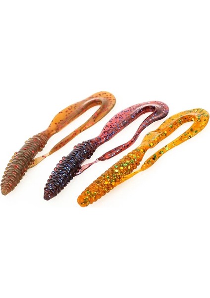LDC008 Stili 75MM 1.7g 8 Adet Ardea Yumuşak Lures G Licone Yem Yapay Solucan Kıvırcık Jig Kuyruk Bas Wobblers Swimbait Olta Takımı (Yurt Dışından)