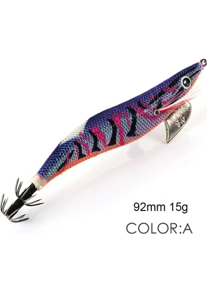 9.2cm 15G Bir Stil 13CM 42G Ahtapot Yemi Wobblers Batan Balıkçılık Cazibesi Parladı Ahşap Karides Lures Kalamar Kanca Deniz Gerçekçi Jigler Yapay Mücadele (Yurt Dışından)